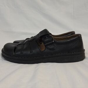 Madeira Footprints Birkenstock Fisherman Sandals Black Leather L10 M8